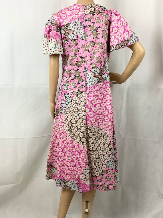 Vintage Clothing Handmade Floral patchwork Dress … - image 2