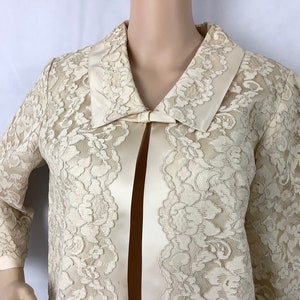 Vintage Bridal Suit Ivory Lace Jacket and Skirt image 3