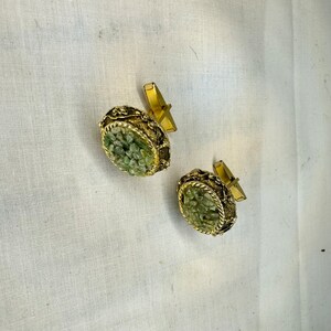 Vintage Cuff Links Stone Cuff Links