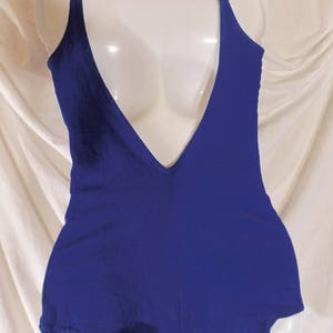 Cole of California 1960s One Piece Swimsuit Bullet Bra Royal Blue Lace Front Swimsuit Vintage Swimsuit image 5