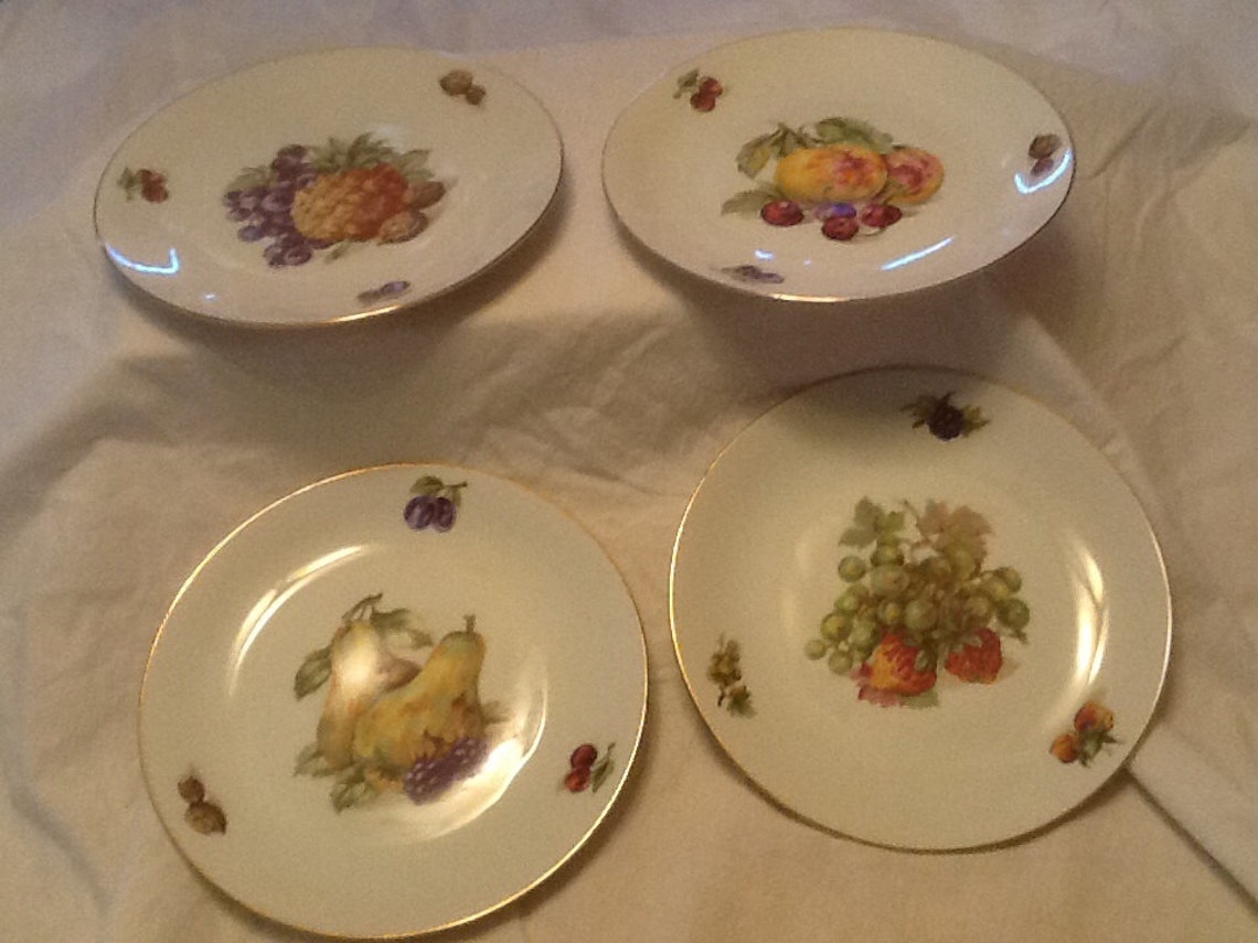 Bohemia Czechoslovakia Dessert Plates Set of 4 Etsy