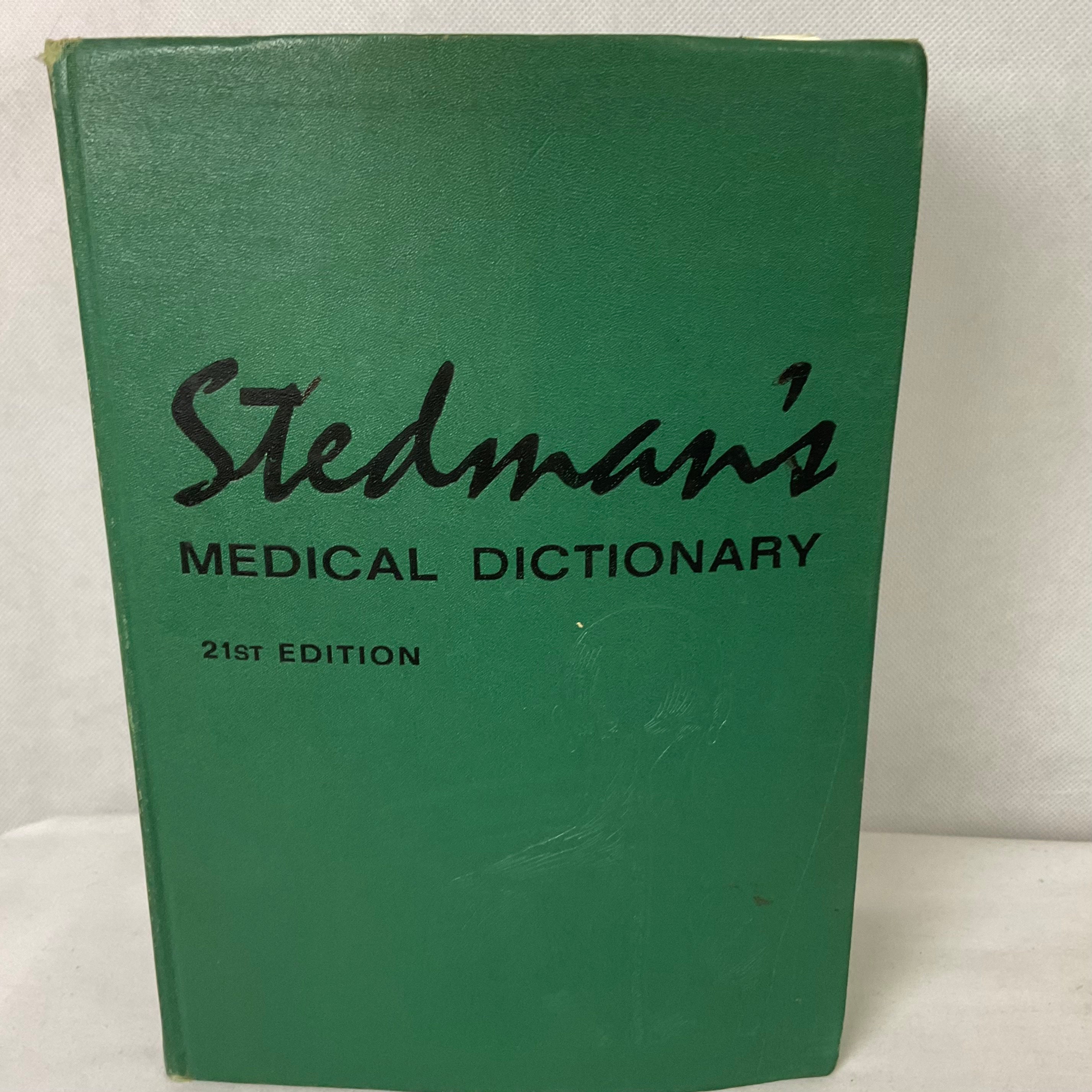 Stedmans Medical Dictionary 1968 21st Edition - Etsy