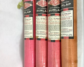 Vintage Wallpaper Burl-Stik Wall Panels Pink Burlap Wallpaper Orange Burlap Wallpaper Van Arden Peel and Stick Wallpaper