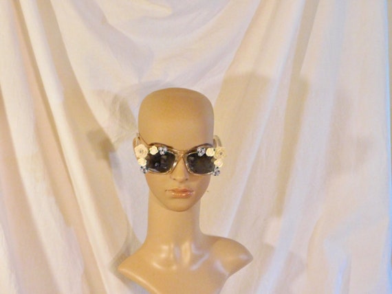 Vintage Sunglasses Mirrored Floral Sunglasses Fest