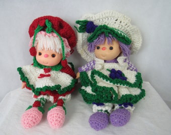 Strawberry Shortcake Doll Yarn Doll Sour Grapes Doll Crotched Strawberry Shortcake Doll