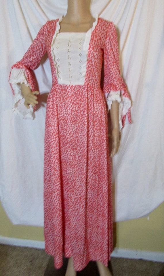 red cotton gown