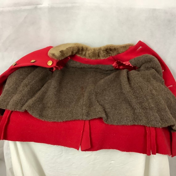 Vintage Girls Clothing Red Wool Coat And Snowpant… - image 10
