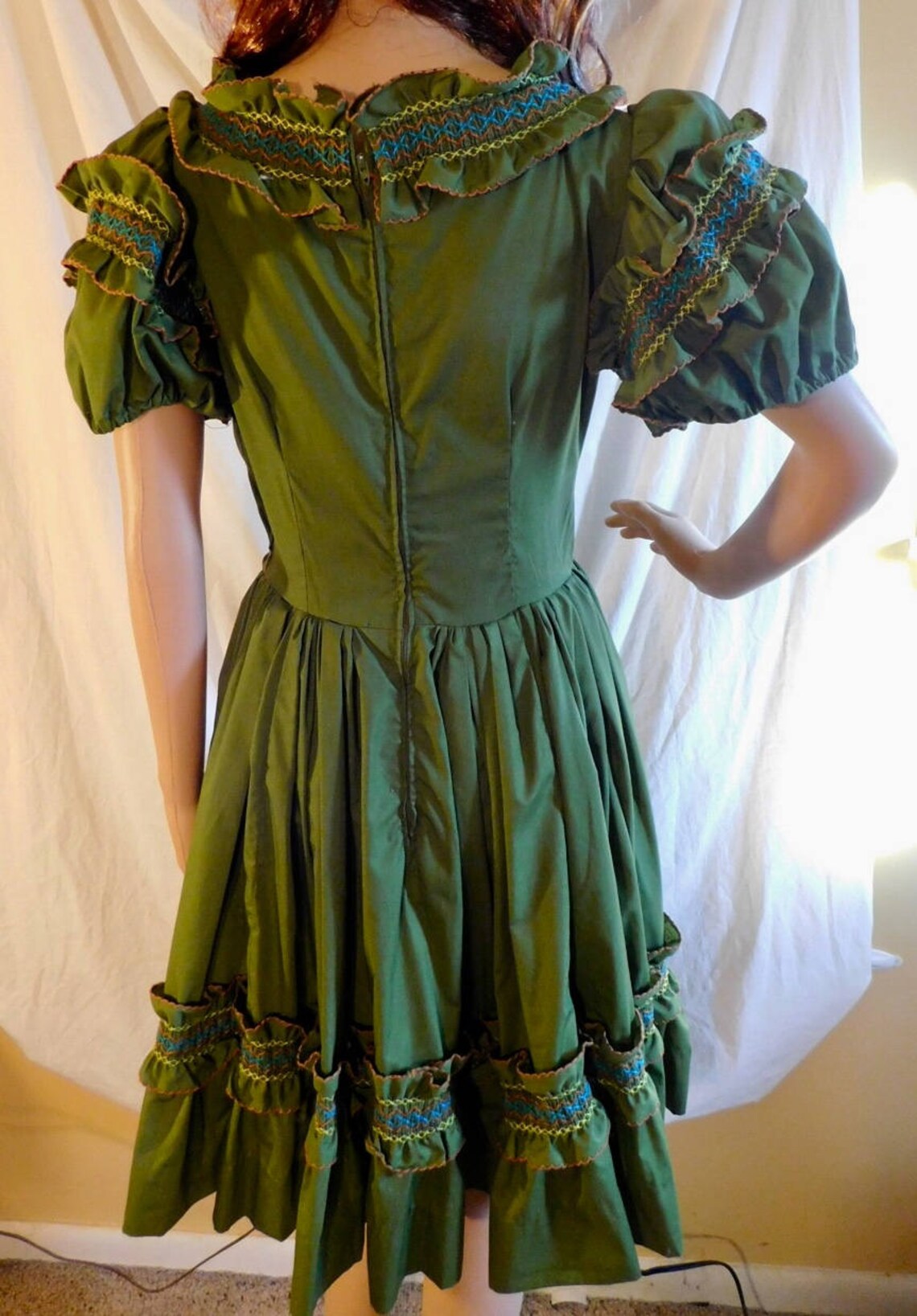 avocado green gown