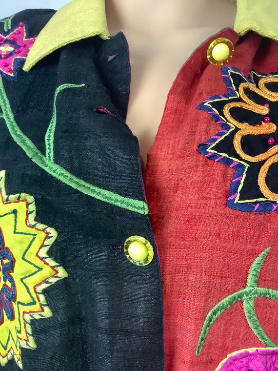 Anage Jacket Beaded Color Block Jacket - image 7