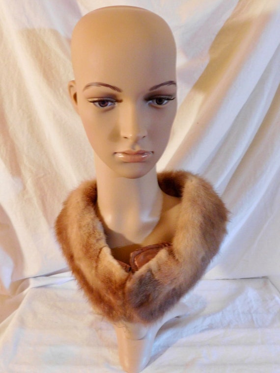 Vintage Mink Collar Brown Mink Collar