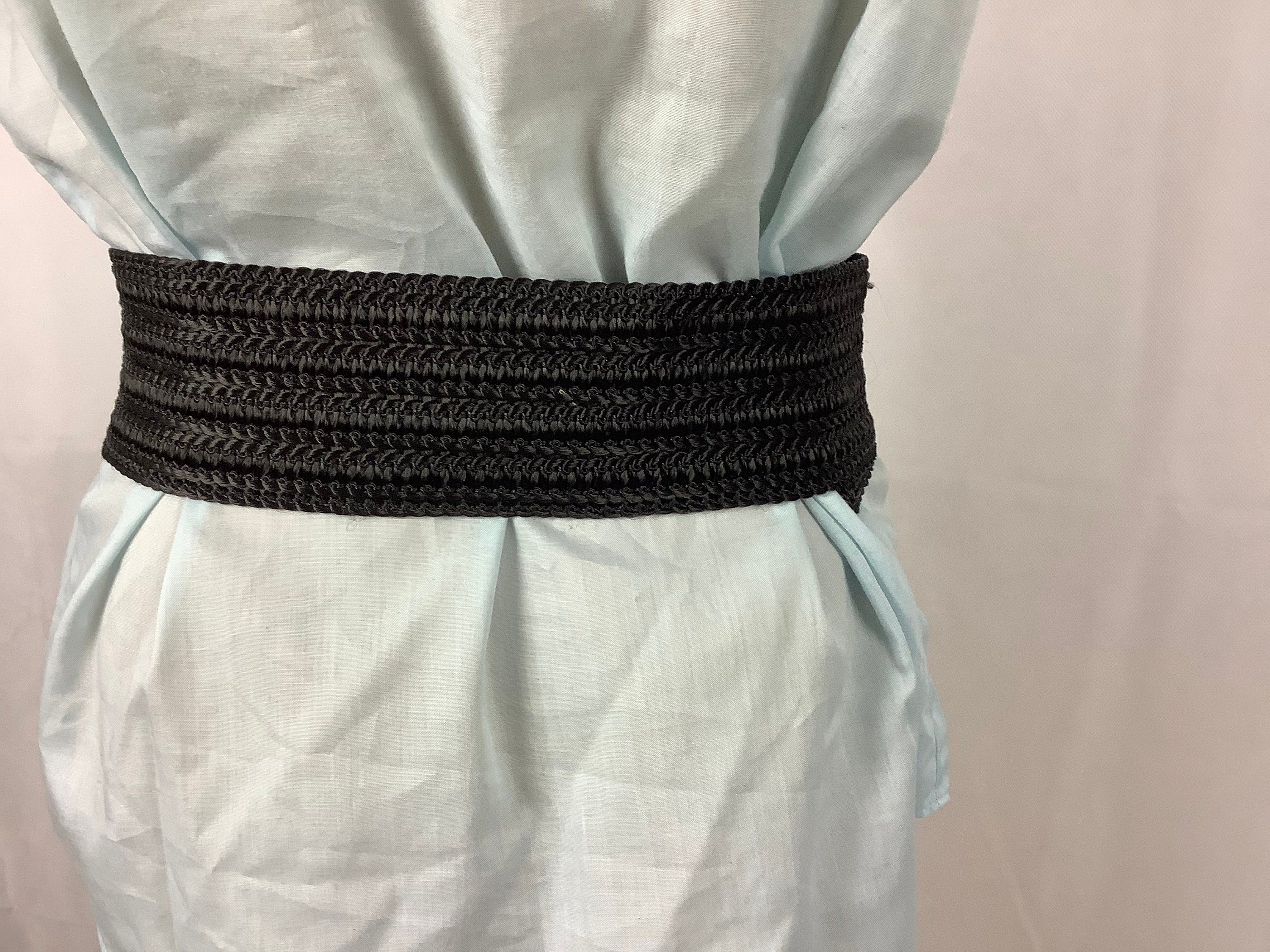 Vintage Belts Waldorf Creations Miami Florida Woven Black 