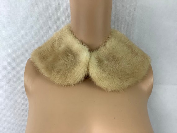 Vintage Mink Collar Golden Mink Collar Blond Mink… - image 1