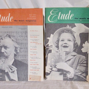 Etude Music Magazine 1953 Sheet Music Pablo Casals Brahms Composers