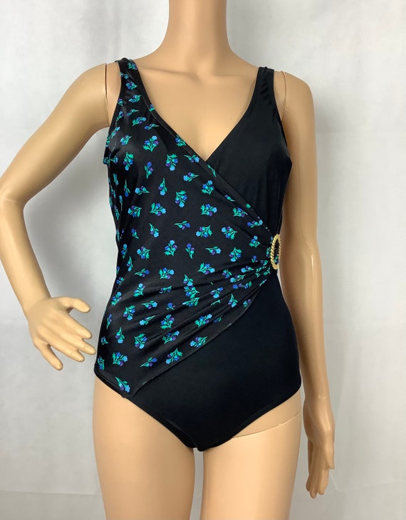 Vintage Sirena Swimsuit One Piece Bathing Suit Bla