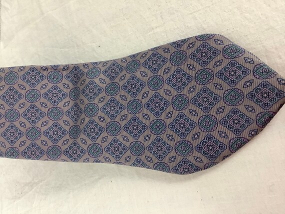 Oleg Cassini Silk Tie Italian Silk Purple Tie Blu… - image 6