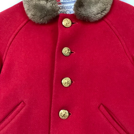 Vintage Girls Clothing Red Wool Coat And Snowpant… - image 2