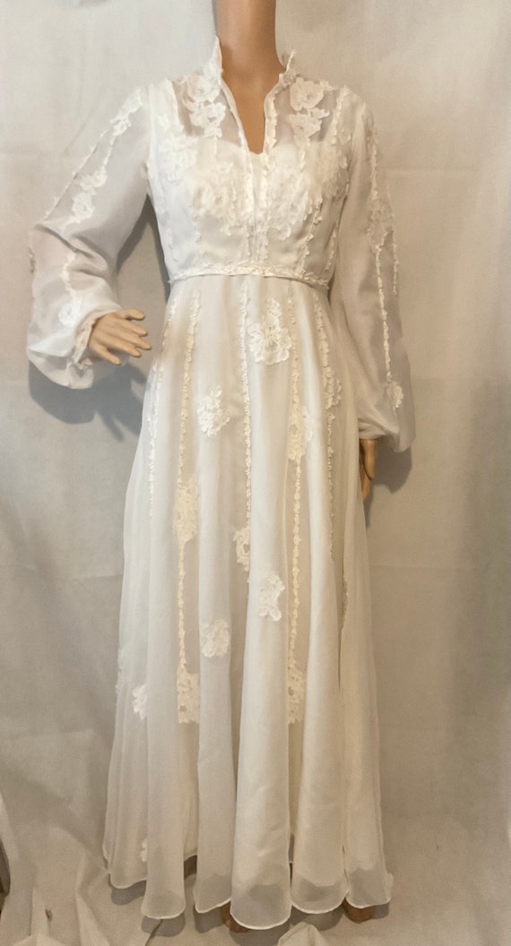 Vintage Wedding Gown Boho Wedding Gown 1970s - Gem