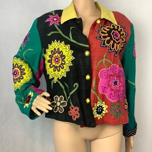 Anage Jacket Beaded Color Block Jacket
