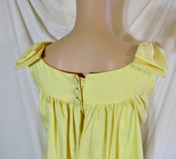 Vintage Evening Gown Yellow Bridesmaid Gown Empir… - image 6