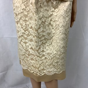 Vintage Bridal Suit Ivory Lace Jacket and Skirt image 10