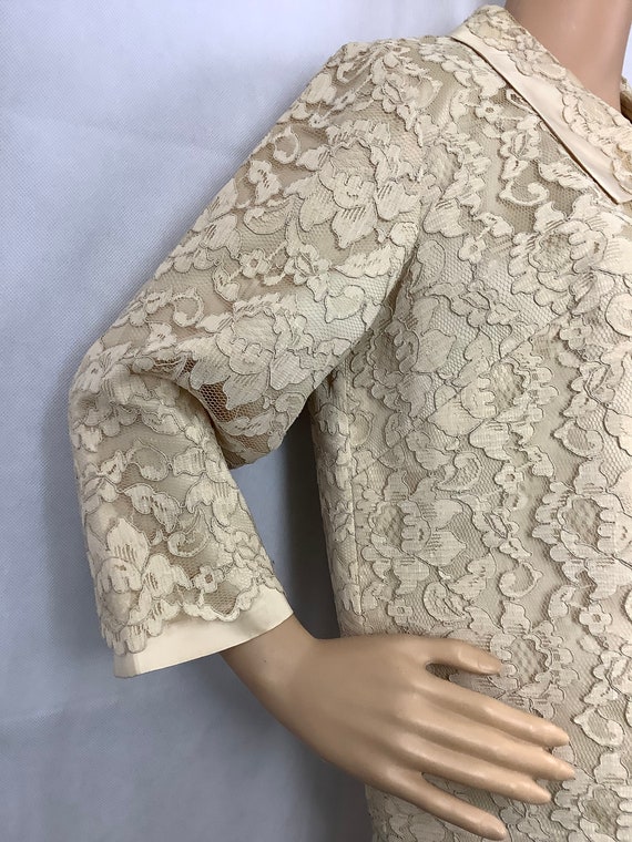 Vintage Bridal Suit Ivory Lace Jacket and Skirt - image 8