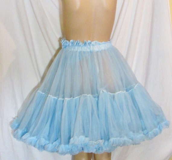 Vintage Blue Crinoline Baby Blue Crinoline Ruffled