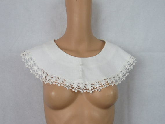Victorian Style Collar White Cotton Collar Crotche