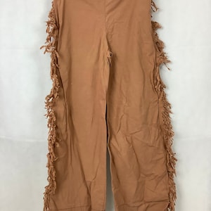 Vintage Costumes Play Halloween Thanksgiving Costume Brown Fringe Pants