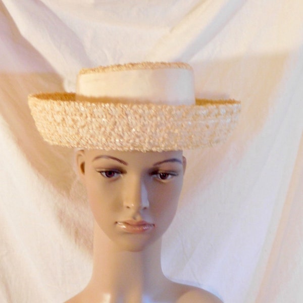 Straw Boater Hat Etsy