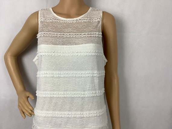 Sangria White Sleeveless Dress White Lace Dress - image 3