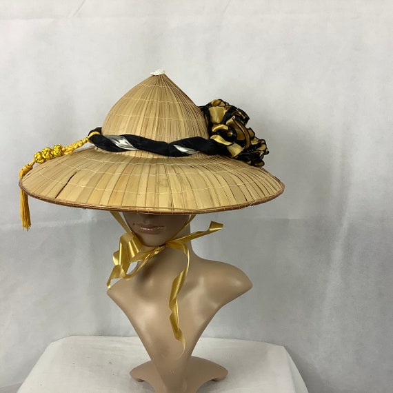 Vintage Hats Asian Bamboo Hat Sun Hats