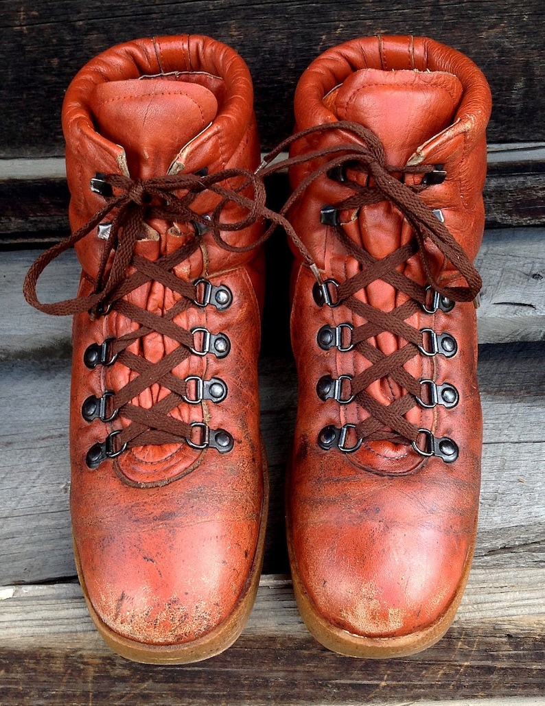 10 12 M Men/'s Vintage Weeds By Florsheim Red Brown Leather Ankle Hiking Casual Boots Sz