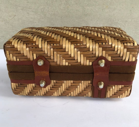 Vintage Rare Woven basket purse - image 6