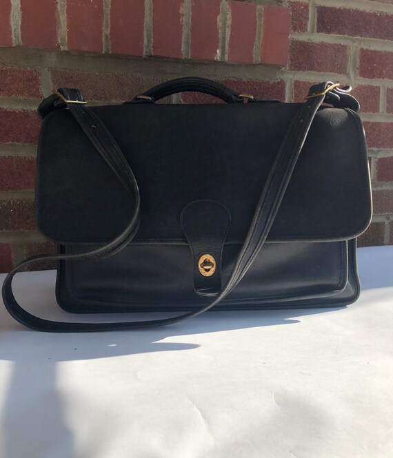 Vintage Coach Briefcase, Black Coach Briefcase