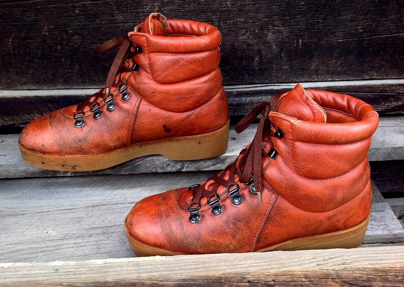 10 12 M Men/'s Vintage Weeds By Florsheim Red Brown Leather Ankle Hiking Casual Boots Sz