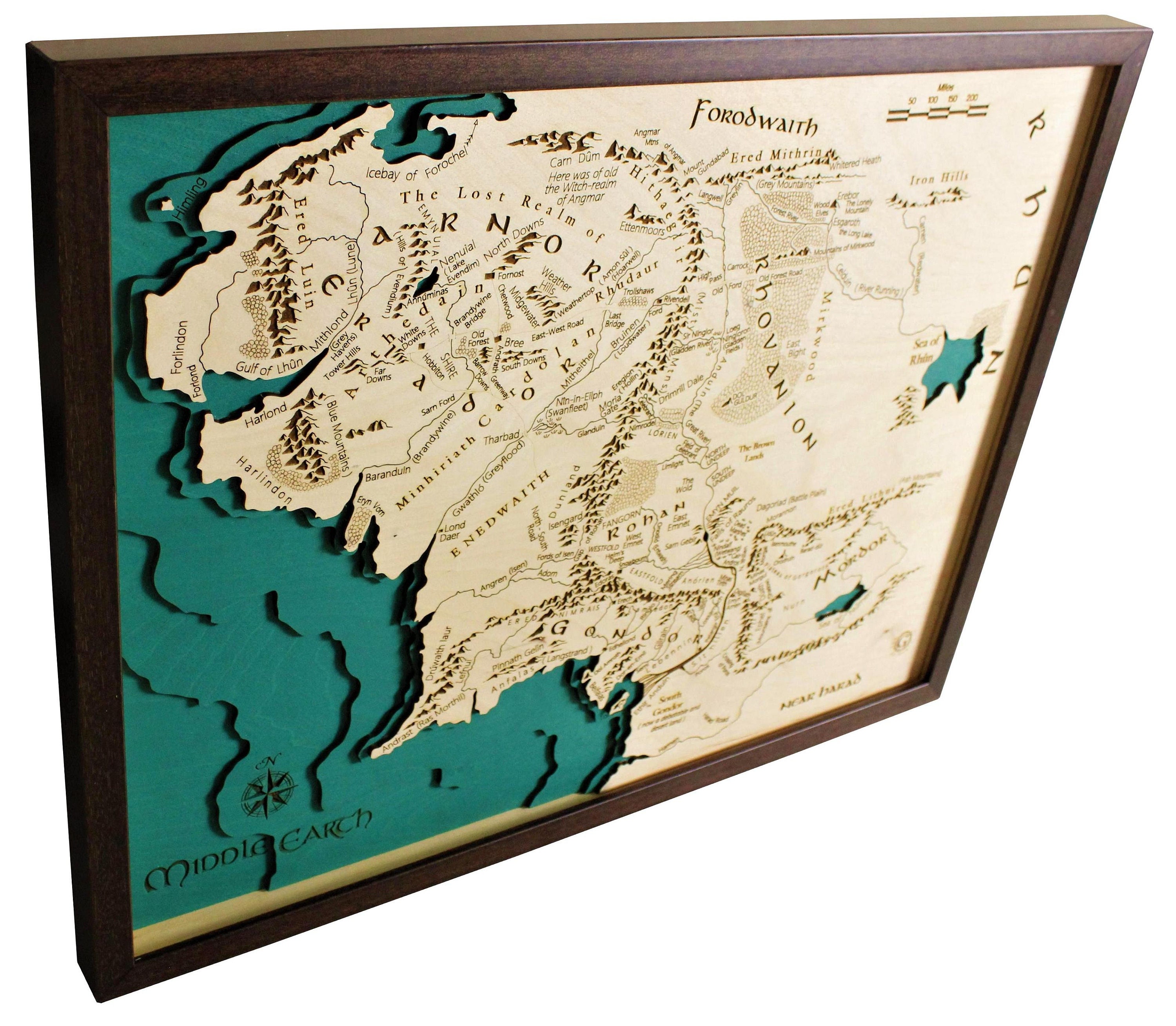 Lord Of Maps Georgia Middle Earth The Lord Of The Rings Map 3D 46 X 60 Cm 18 X 24 | Etsy Canada