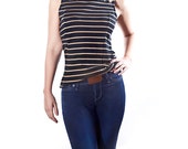 Button Tab Cover Clip for Jeans Instantly Stops Tiny Holes in Shirts and Tops Flattens Your Silhouette - BROWN_1002