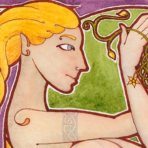 Niamh, Queen of the Fey, Celtic Goddess, Altar Art, Gicleé Print image 3