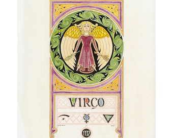 Virgo Zodiac Sign Celtic Art Astrological Symbol