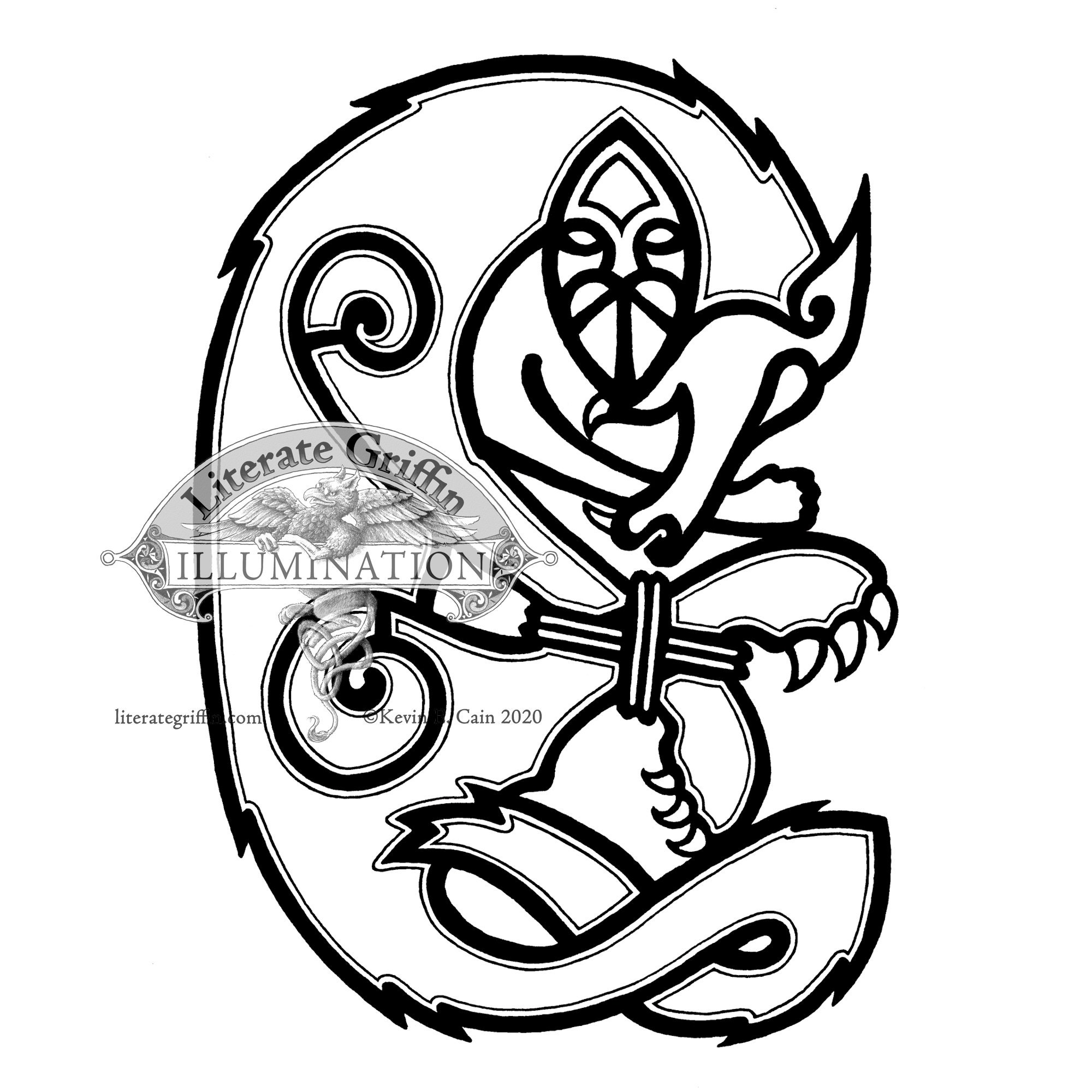 Deus Pascit Corvos  Norse mythology based tattoo design featuring the