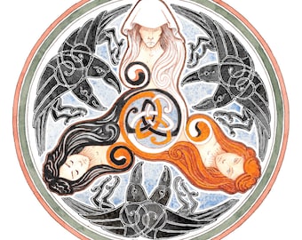 The Morrigan Triple Goddess Celtic Spiral