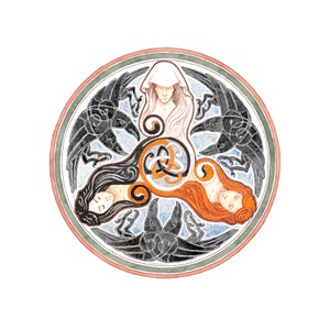 The Morrigan Triple Goddess Celtic Spiral image 2