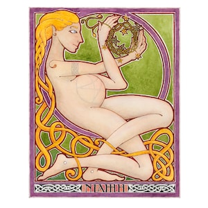 Niamh, Queen of the Fey, Celtic Goddess, Altar Art, Gicleé Print image 1