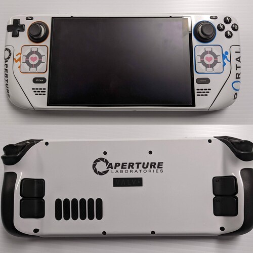 Portal Themed Steam Deck Skin Valve Stickers Steam Console Etsy Australia