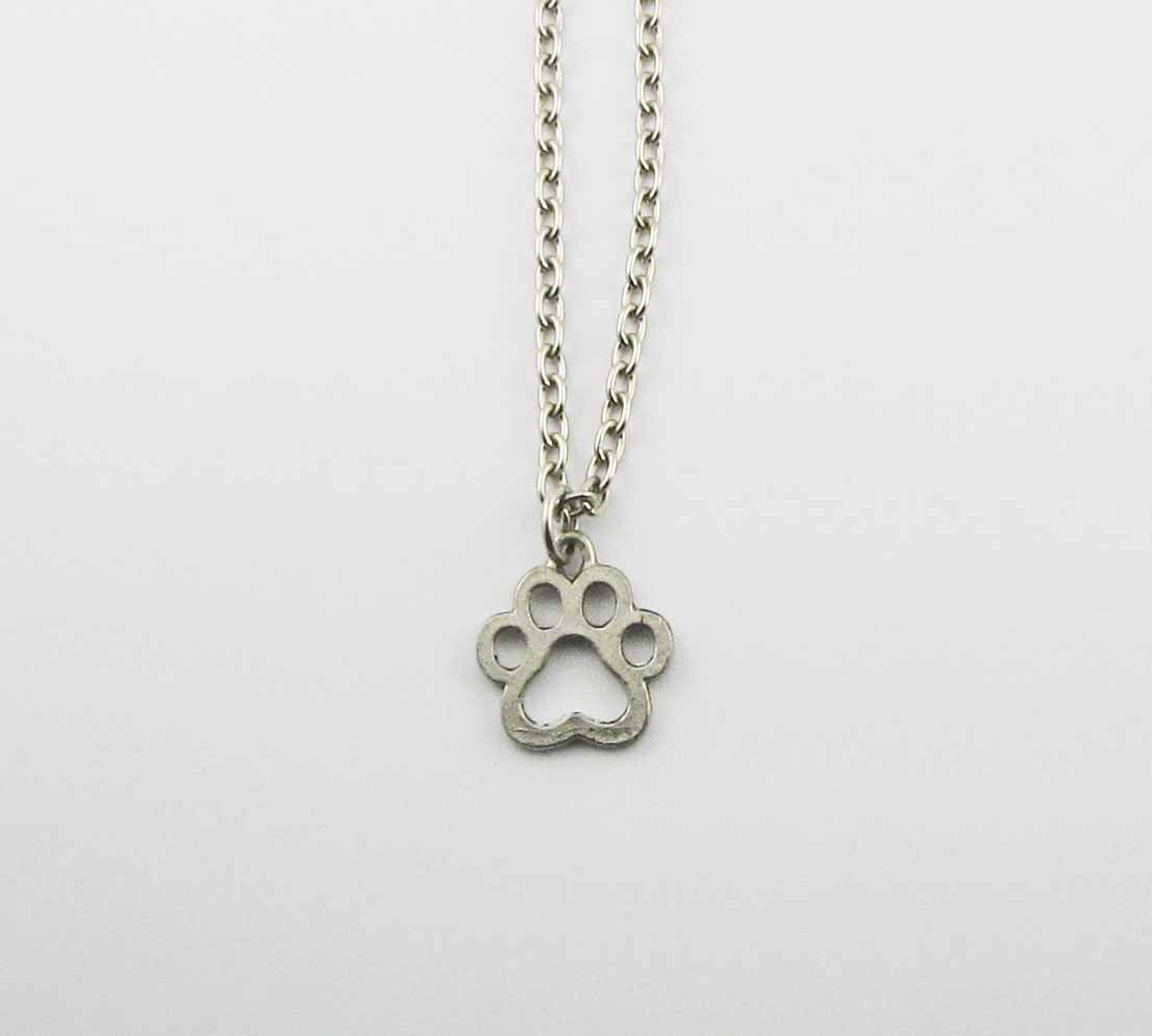 Dog Jewelry Necklace Dog Paw Charm Necklace Dog Charm Etsy