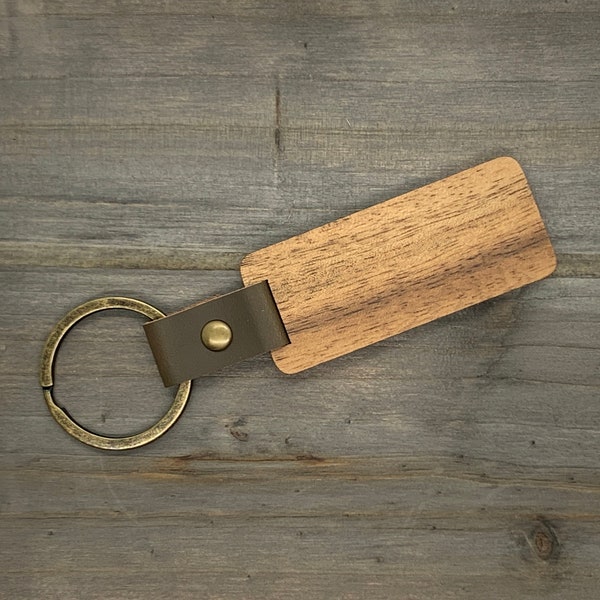 Wood Keychain | Engraving Available | 5th Anniversary Gift | Custom Keychain | Wood Gift | Personalized Gift