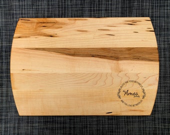 Custom Engraved Large Wood Chopping Block | Personalized Cutting Board | Wood Sign | Personalized Decor | Wedding Gift | Charcuterie Board