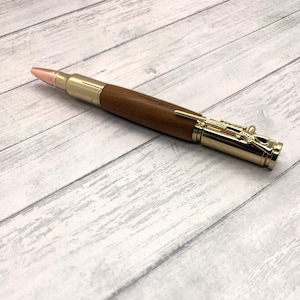 Willow Wood 30 Caliber Bolt Action Ballpoint Pen | 9 Year Anniversary Gift Idea | Willow Gift Idea | Handmade Willow Pen | Anniversary Gift