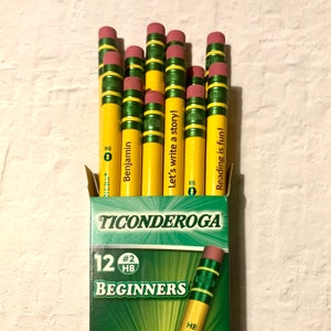 Personalized Beginners Pencils | Engraved Pencils | Back to School | 12 Pack Pencils | Ticonderoga Beginners Pencils | Student Gift