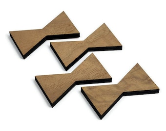 Black Walnut Inlay Mini Wood Bow Tie Accents Board Stitcher Mini Wood ...